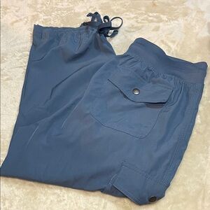 Soothfeel Blue Cargo Knee Length Jogger Pants